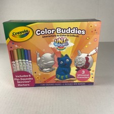 Crayola Color Buddies Uni Creatures 3 Figures 6 Washable Markers Art Craft Kit