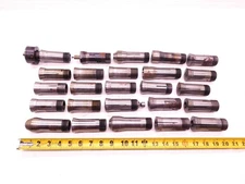 25pcs LOT OF VARIOUS SIZES AND TYPES OF 5C COLLETS MACHINIST BRIDGEPORT MILL