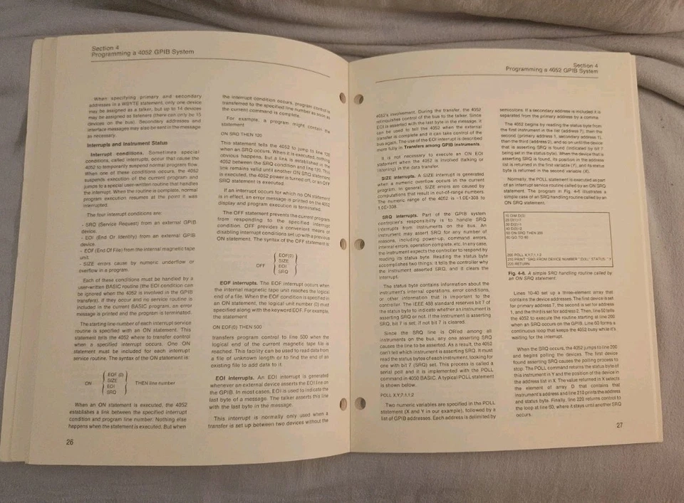 Tektronix 4052 GPIB Programming Guide With Business Card Attached  - Image 3 of 4