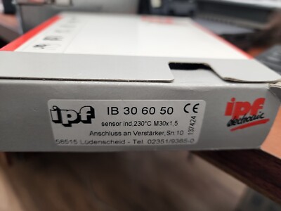 IPF Electronic Sensor IB 30 60 50 IB306050, *SAMEDAY SHIP AVAILABLE