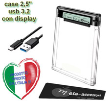 case Box Esterno Disco Rigido HDD SSD USB 3.2  2,5" 5Gbps SATA Universale