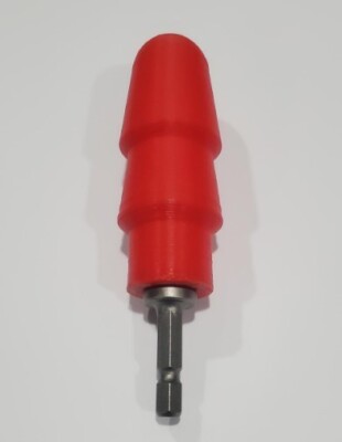 Red Vac-U-Lock style adapter for power Screwdriver or Drill 3d Printed.
