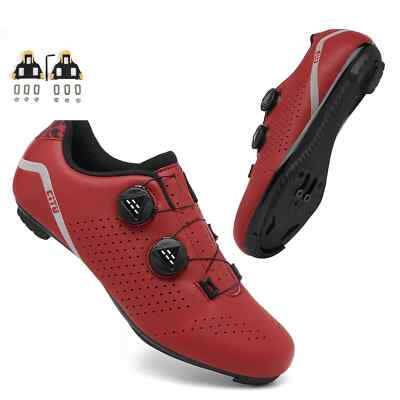 Men's Mountain Road Cycling Shoes Light Racing Flat Pedal Footwear Spd  Cleat UK