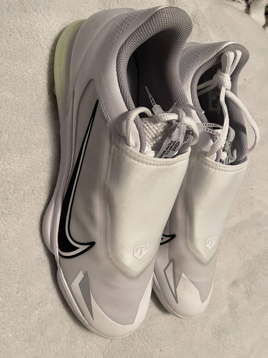 Nike Force Zoom Trout 8 Pro White Metal Baseball Cleats  display picture 1