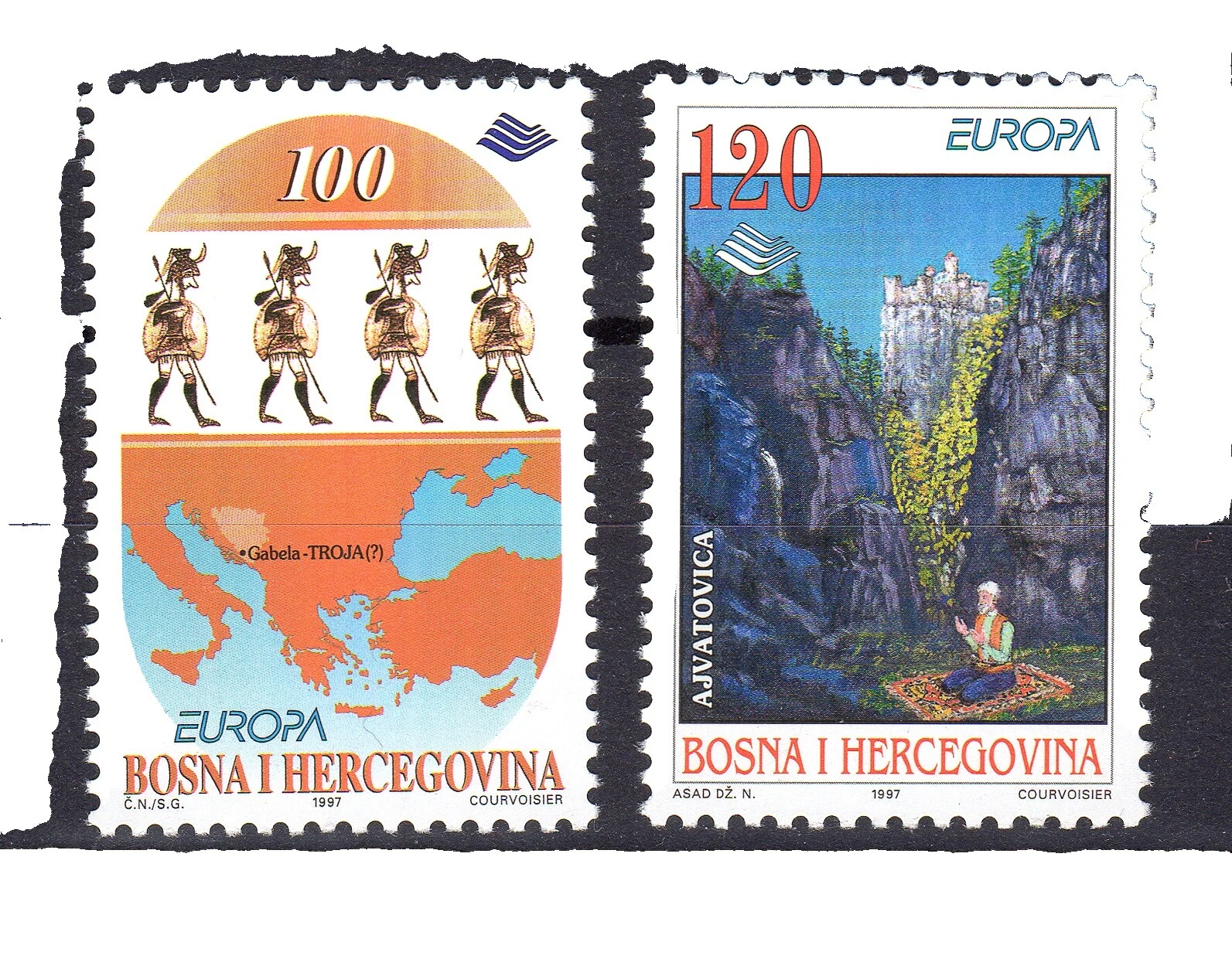 En excelente estado nunca abisagrado/estampillada sin montar o nunca montada Culturas, grupos étnicos bosnio y herzegovinian stamps