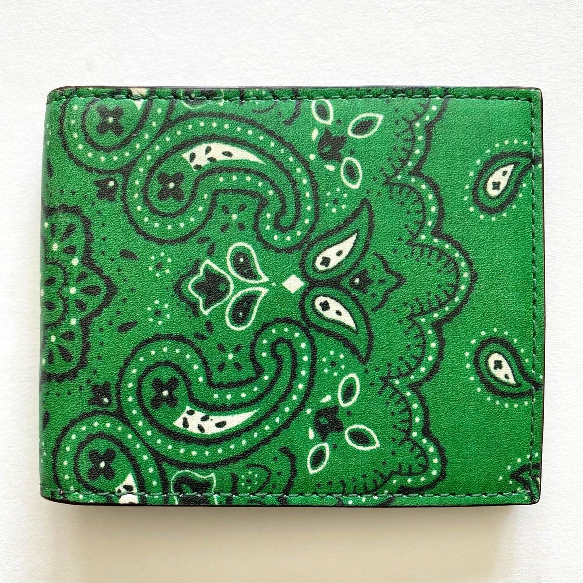 小物 Pretty Green Paisley Embossed Wallet ALLOWAY PAIS EMB BI BLK - Terraces Menswear