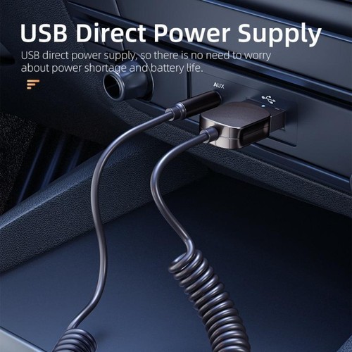 Essager Bluetooth Audio Receiver Dongle USB Zu 3,5mm Buchse Auto Audio Aux Bluet - Afbeelding 2 van 24