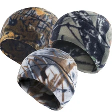 Camo Tactical Thermal Skull Cap Winter Warm Skiing Fleece Beanie Hat Men Womem
