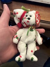 TY Jingle Beanie Baby - 1998 HOLIDAY TEDDY 5 inch - MWMTs Ornament Holiday Toy