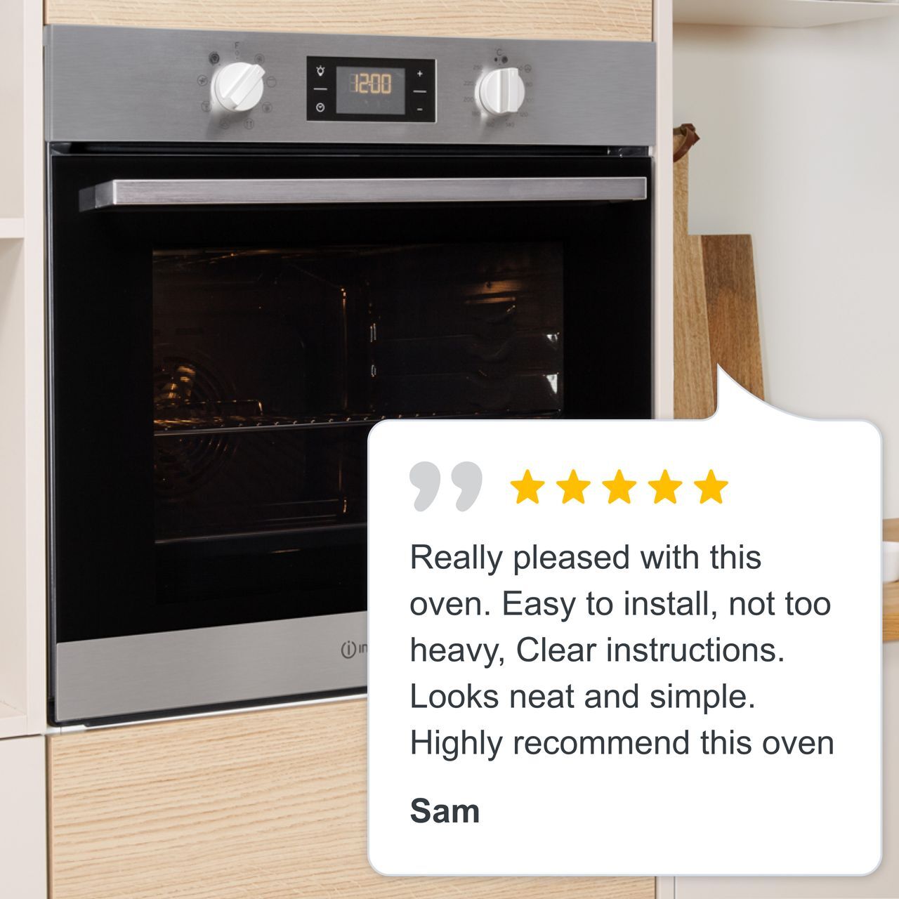 Indesit IFW6340IX Aria Built In 60cm Electric Single Oven Stainless