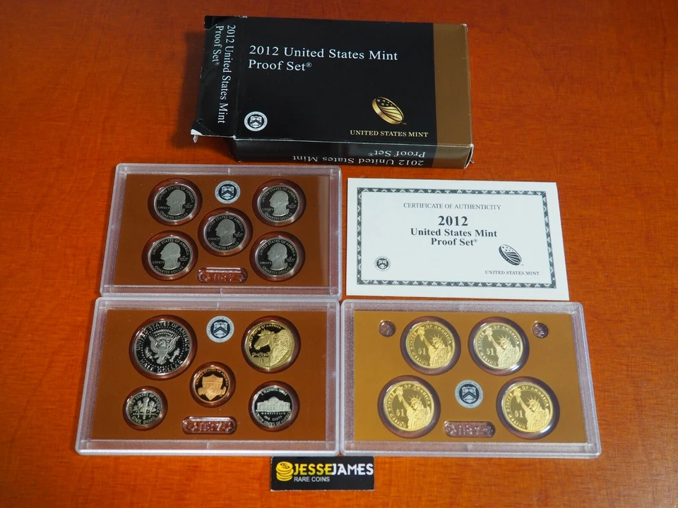 2012 S UNITED STATES MINT CLAD PROOF 14 COIN SET IN OGP ( CENT THROUGH DOLLAR ) - Image 3 of 3