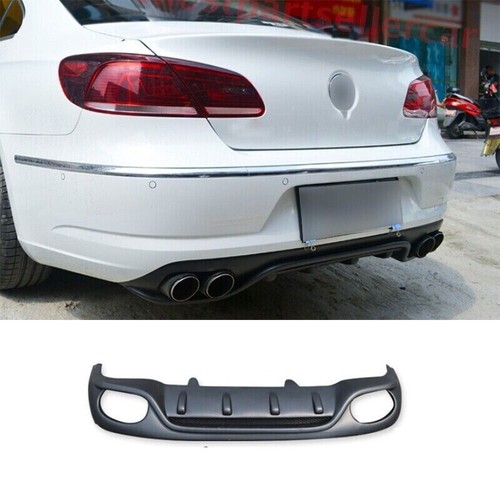 For Volkswagen CC 2013-2017 Matte Black Rear Bumper Diffuser Spoiler ...