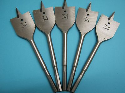 Maschinenflachholzbohrer 34 mm x 5 - Flachkopf Bitfräser 34 mm