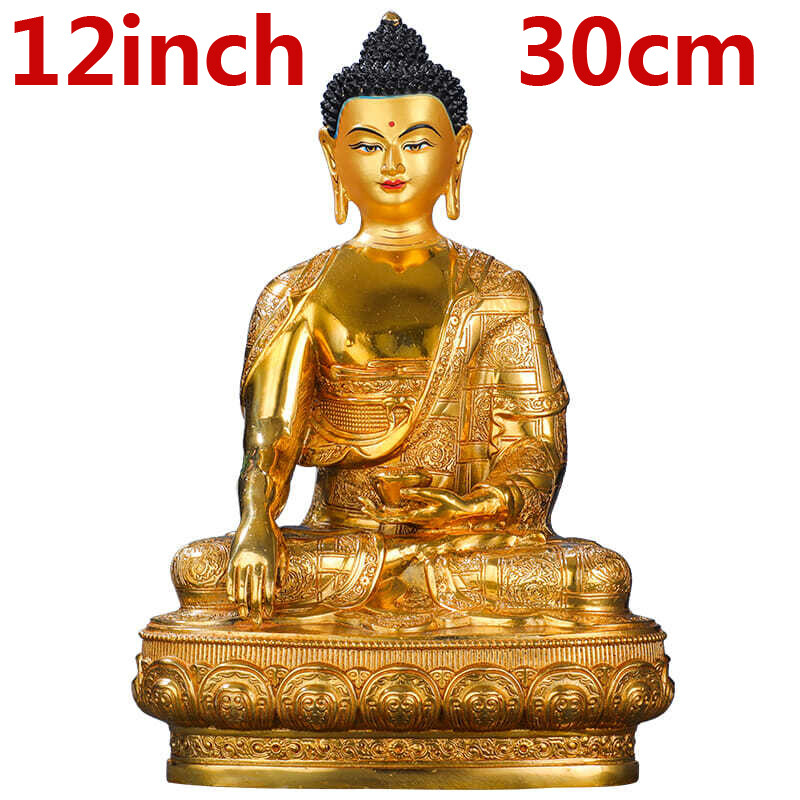 12inch Sakyamuni Gautama Siddhartha Buda Bronze gilt blessed
