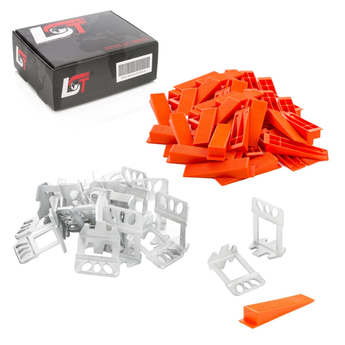 400X High Pull Tabs XL + 100X Wedges Set Plan System 2Mm Leveling System Tiles