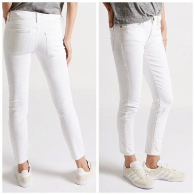 CURRENT/ELLIOT Women's The Stiletto Jeans Skinny Color Clean White Size 33 NWT