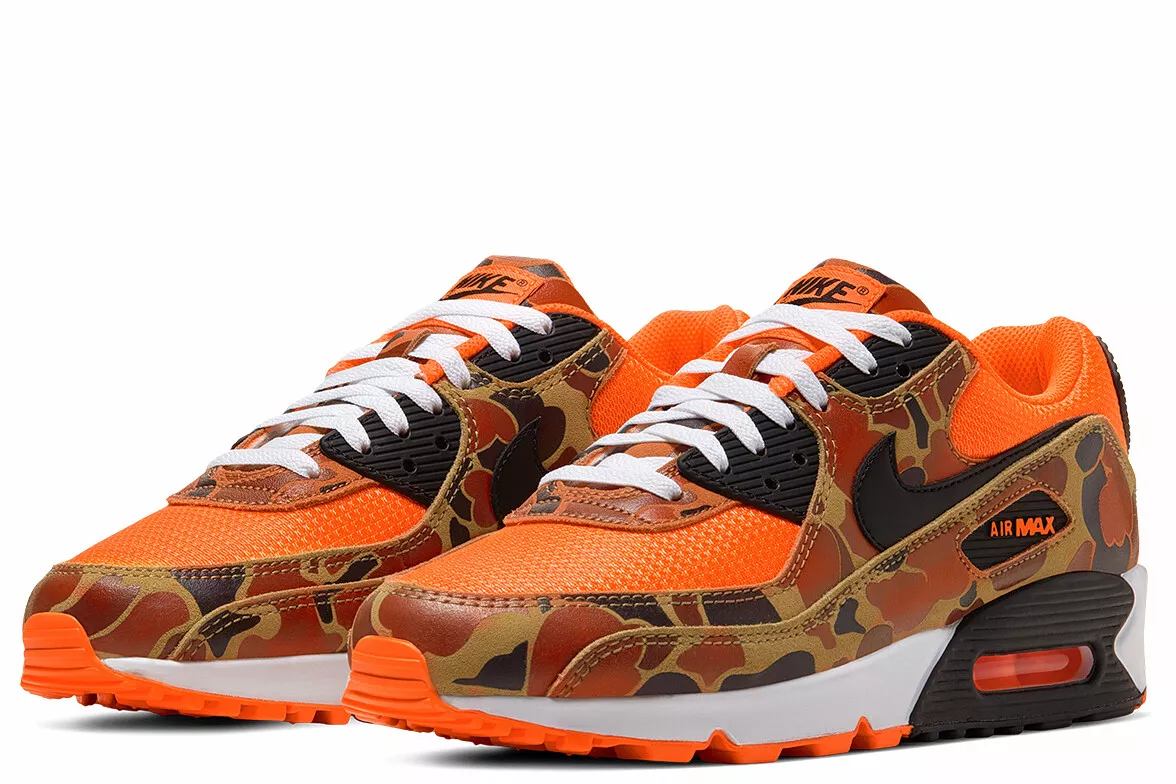 Nike Air Max 90 SP Orange Duck Camo Total orange Black CW4039 800 Size10.5 NIB
