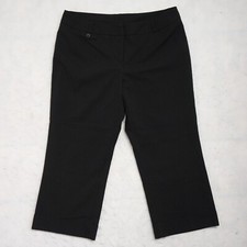 New York  Company Dress Pants Women Size 12 Black Regular-Fit Polyester Stretch