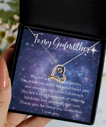 GODMOTHER HEART NECKLACE with MESSAGE CARD FROM GODCHILD YOU ARE SPECIAL - Picture 5 of 7