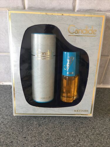 Candide Solitaire perfume and Talc Christmas Gift Retro 70's - Afbeelding 1 van 6