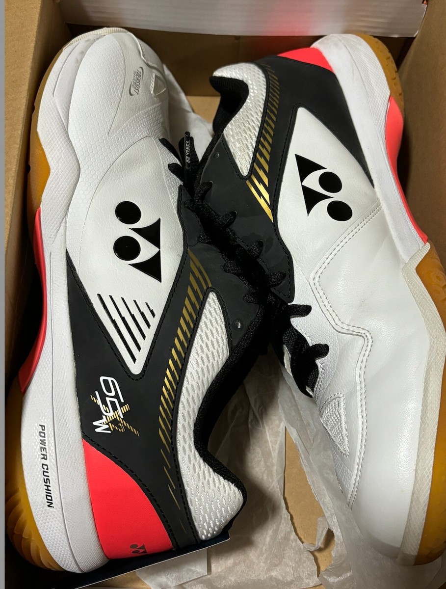 YONEX POWER CUSHION 65 X 2 WIDE WHITE/BLACK SIZE 11 | eBay