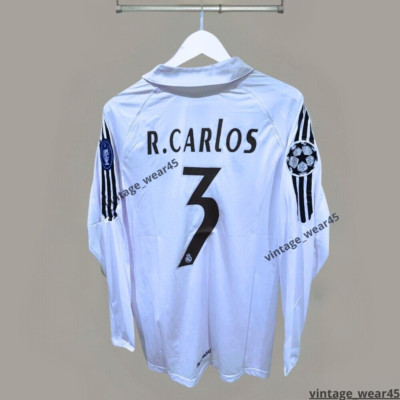  Real Madrid シャツ 白　長袖　ロベルト・カルロス Roberto Carlos #3 Real Madrid jersey 2005/2006 Long Sleeve White