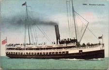 Vintage CATALINA ISLAND California Postcard "Steamer Cabrillo" HHT c1920s Unused