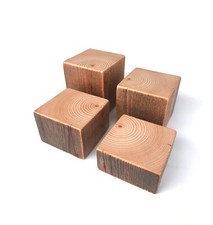 Rustic Wood Blocks 95mm x 95mm x Height Options Reclaimed Timber Plinth Base