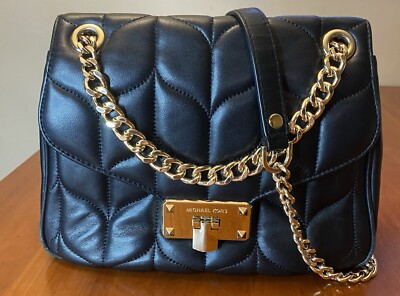 Michael Kors Black Quilted Leather Sloan Shoulder Bag
