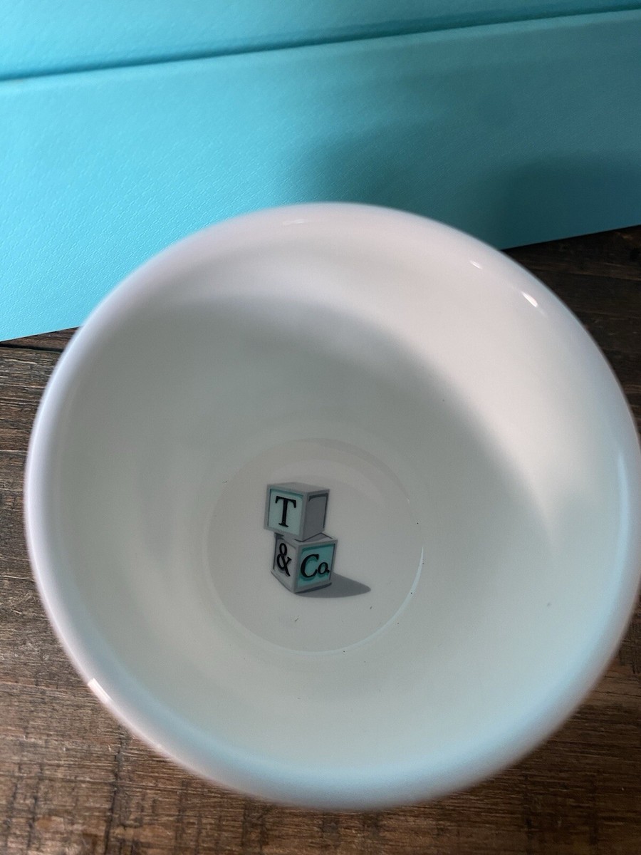 Tiffany & Co. Baby Bear & Blocks 3 Piece Set Cup Bowl Plate