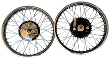 ROYAL ENFIELD BSA NORTON 19" FRONT REAR VINTAGE HALF WIDTH HUB WHEEL RIM ASSY