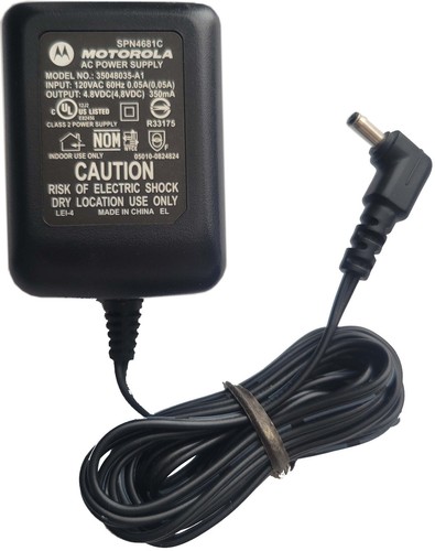 Power Adapter AC DC 3011 4.8Vdc DC4.8V 4.8V 0.35A Motorola SPN4681C 35048035-A1 - Picture 3 of 3