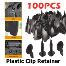 NEW 100x 8MM Bumper Clips Car Auto Hole Plastic Rivets Fastener Fender Push Pin