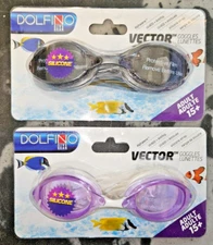 Dolfino Dive Gear Vector Adult 15+ Goggles 2 Pack Black/Purple
