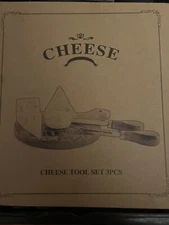 Prep & Savour Ostergren Mini Wood Cheese Board 3pc Tool Set