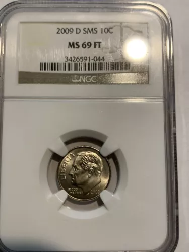 2009 D ROOSEVELT DIME NGC MS69 FT SPECIAL MINT SET SMS 10 CENTS GREAT EYE APPEAL
