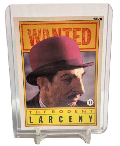 1990 The Rodent: Larceny # 11 Topps Calling Dick Tracy carte à collectionner/autocollant comme neuf - Photo 1/2