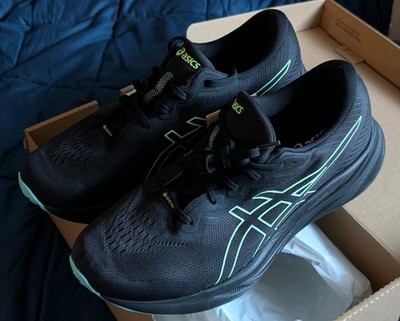 Asics Gel-Pulse 15 GTX Laufschuhe schwarz/leuchtengrün UK Herren 10,5 neu in OVP