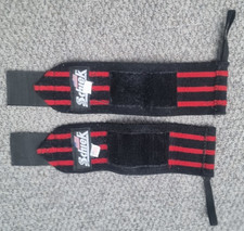 Schiek Black Line Wrist Wraps (Red) 30cm