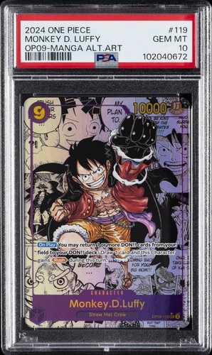 2024 ONE PIECE MANGA ALTERNATE ART OP09-119 MONKEY D. LUFFY PSA 10