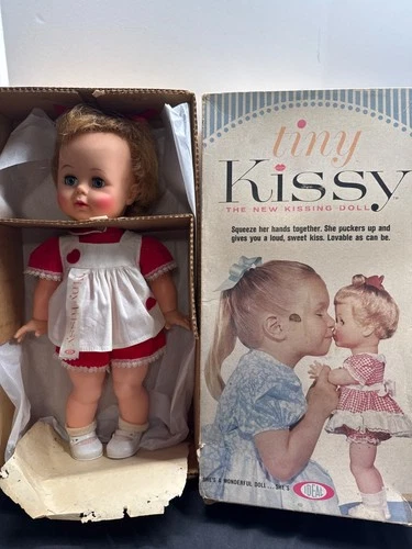 Vintage Tiny Kissy Doll Ideal Toy Corp Collectible Kissing Mechanism Original Bo