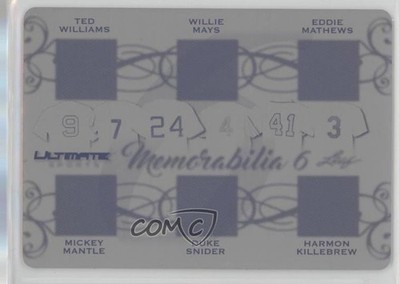 2021 Leaf Ultimate Sports Printing Plate Black 1/1 Mickey Mantle Willie Mays 8a7