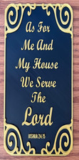 As for me and my house we will serve the lord Joshua 24:15 Wall Art Gold letters