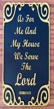 As for me and my house we will serve the lord Joshua 24:15 Wall Art Gold letters