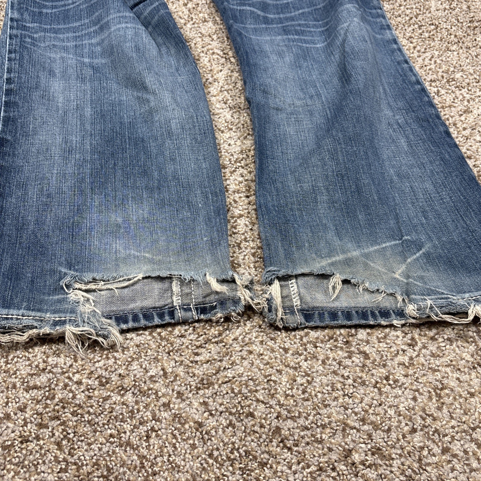 Men's BKE Tyler Straight Leg 36 R Denim Jeans 34x31 Frayed Hems - View 17