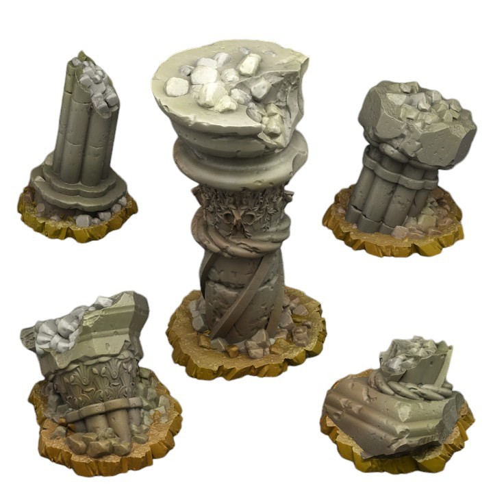 Ruines grecques miniatures pour table de jeu de rôle et wargame fantastique