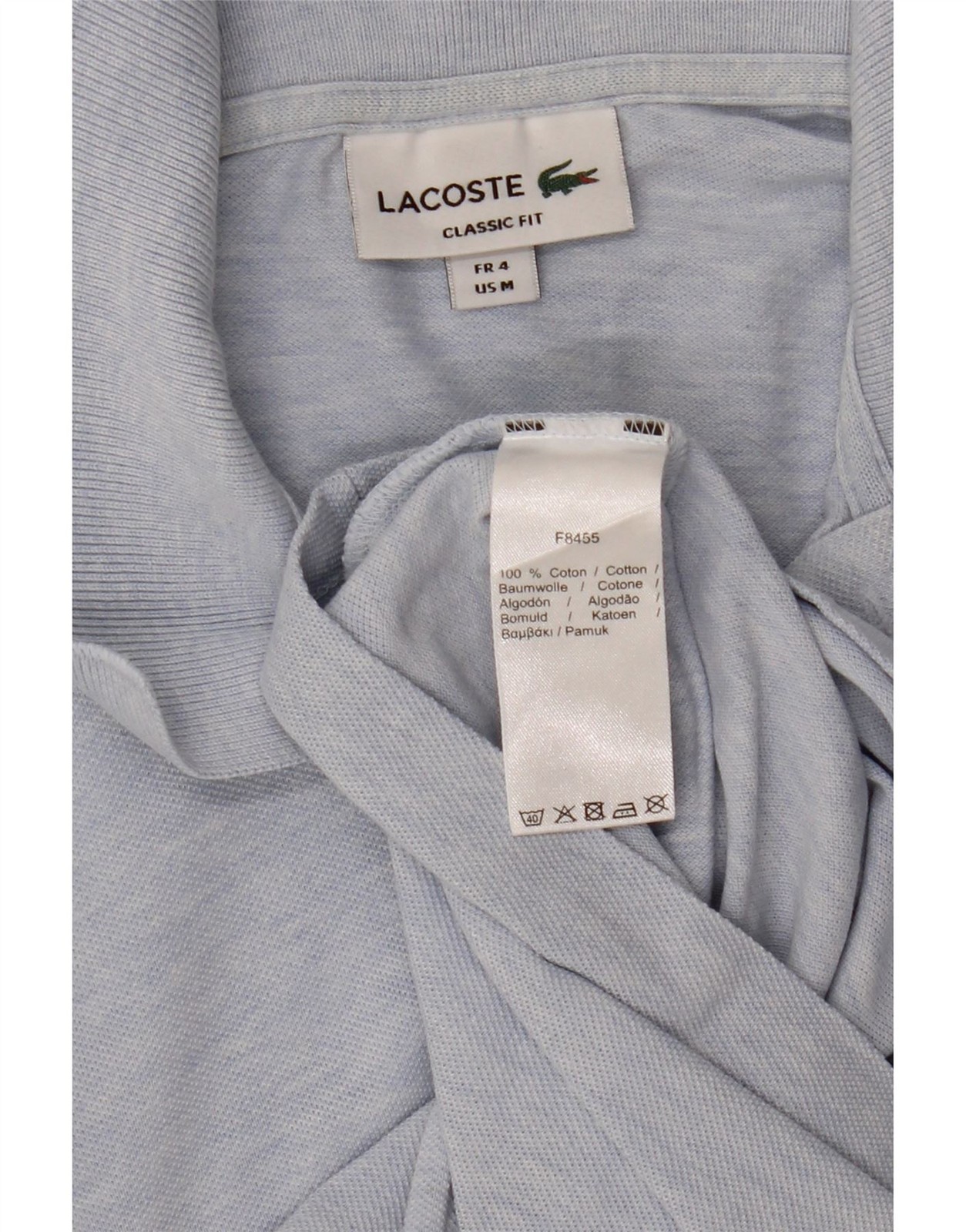 Lacoste Mens Classic Fit Polo Shirt Size 4 Medium Blue Flecked Cotton CH17 thumbnail 4