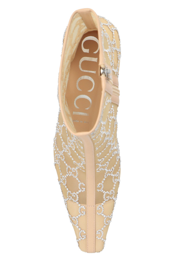 Gucci - Women - Heeled ankle boots - Beige thumbnail 6