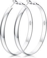 Creolen Ohrringe Silber 925 FüR Damen 14K Vergoldete GroßE Creolen Gold Ohrringe