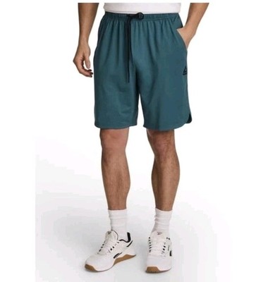 New Reebok Men's Performance Crafted Legacy Core 9'' Blue/Green Shorts Sz XL
